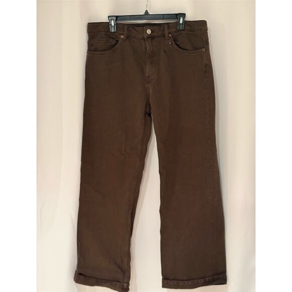 Zara Denim - Zara Jeans Womens Size 12 Brown Straight Leg 5-Pocket High Rise Denim